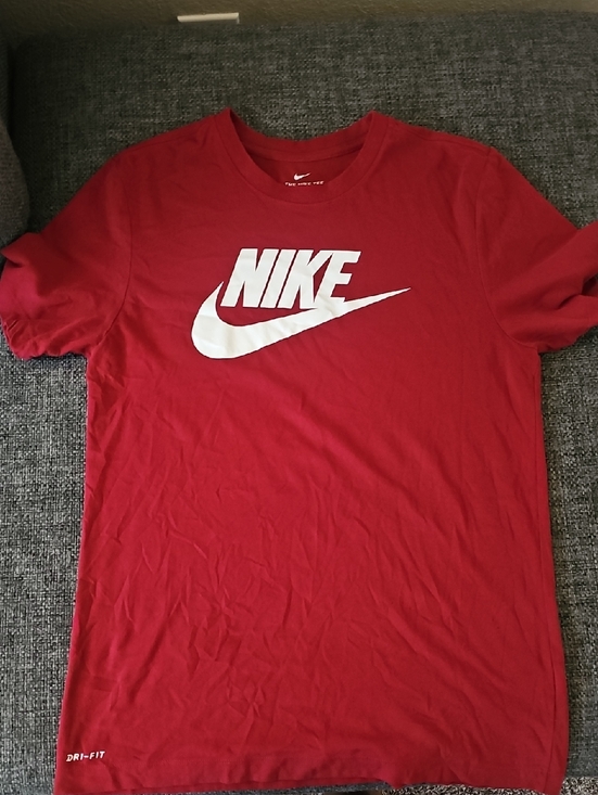 Nike Other - Nike Red Short Sleeve Crew Tee with White Swoosh